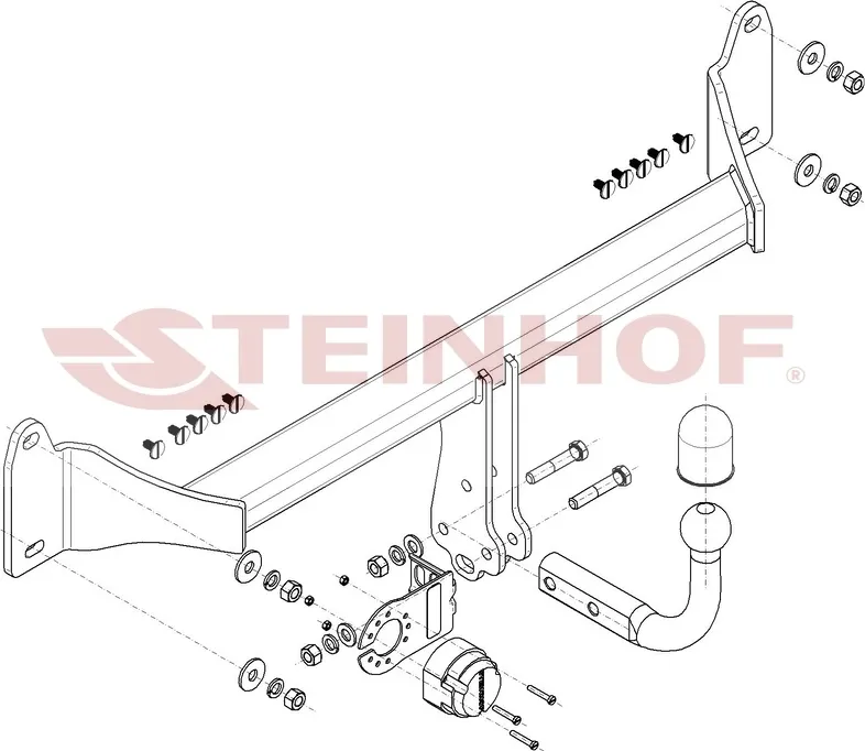 Фаркоп Steinhof для BMW X2 F39 (вкл. M-Sport) 2017-2025. Артикул B-086 Фаркоп Steinhof для BMW X2 F39 (вкл. M-Sport) 2017-2025. Артикул B-086