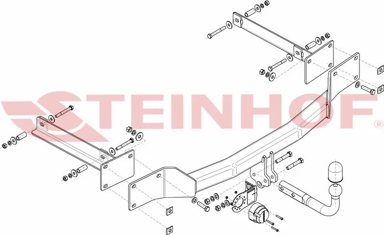 Фаркоп Steinhof для Mercedes-Benz S-Класс w220 (кроме AMG) 1998-2005. Артикул M-108 Фаркоп Steinhof для Mercedes-Benz S-Класс w220 (кроме AMG) 1998-2005. Артикул M-108