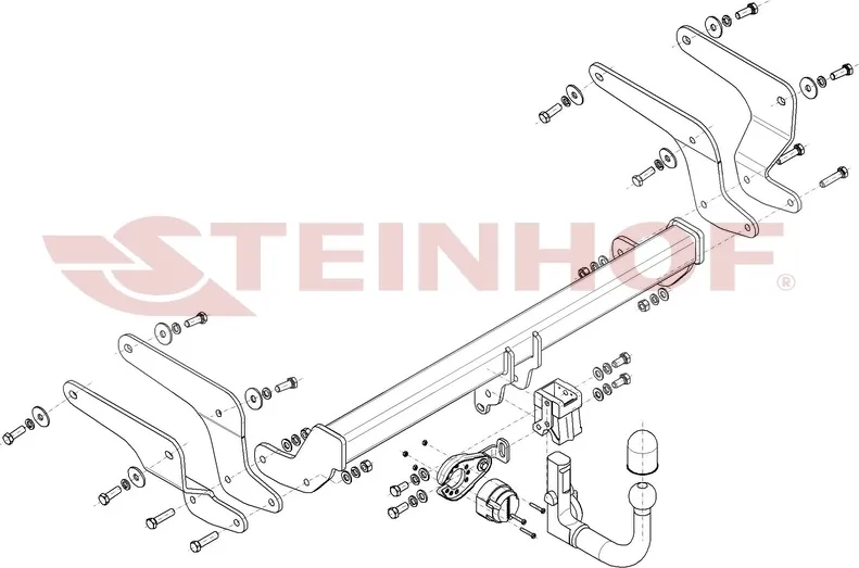 Фаркоп Steinhof для Toyota RAV4 V 2018-2025. Быстросъемный крюк. Артикул T-198 Фаркоп Steinhof для Toyota RAV4 V 2018-2025. Быстросъемный крюк. Артикул T-198