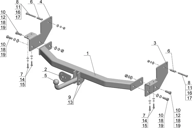 Фаркоп AvtoS для Isuzu D-Max I рестайлинг 2008-2011. Артикул IS 01 Фаркоп AvtoS для Isuzu D-Max I рестайлинг 2008-2011. Артикул IS 01