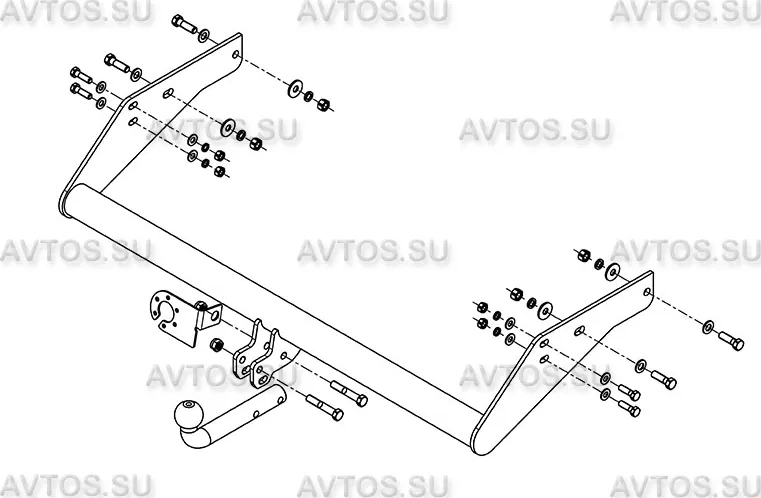 Фаркоп AvtoS для УАЗ Профи 2017-2025. Артикул UAZ-09 Фаркоп AvtoS для УАЗ Профи 2017-2025. Артикул UAZ-09