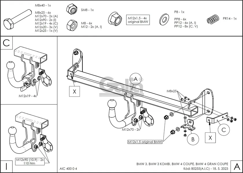 Фаркоп Galia оцинкованный для BMW 3 седан, универсал 2018-2025. Быстросъемный крюк. Артикул B025C Фаркоп Galia оцинкованный для BMW 3 седан, универсал 2018-2025. Быстросъемный крюк. Артикул B025C