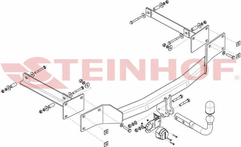 Фаркоп Steinhof для Mercedes-Benz S-Класс w220 (кроме AMG) 1998-2005. Артикул M-108