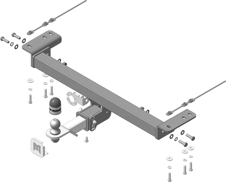 Фаркоп Мотодор (оцинк. Шар) под американский квадрат для Omoda C5 2022-2025. Артикул 99013-E