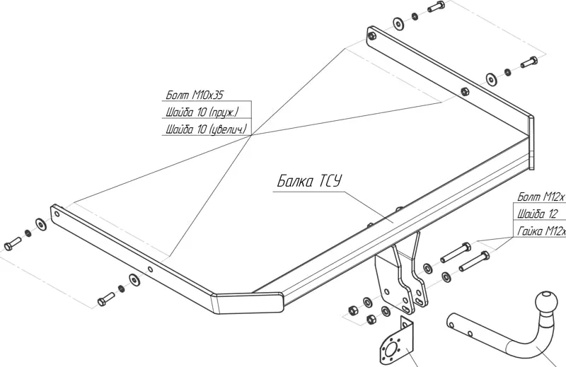 Фаркоп Oris (ранее Bosal) для Mazda 3 II седан 2009-2013. Артикул 4529-A Фаркоп Oris (ранее Bosal) для Mazda 3 II седан 2009-2013. Артикул 4529-A