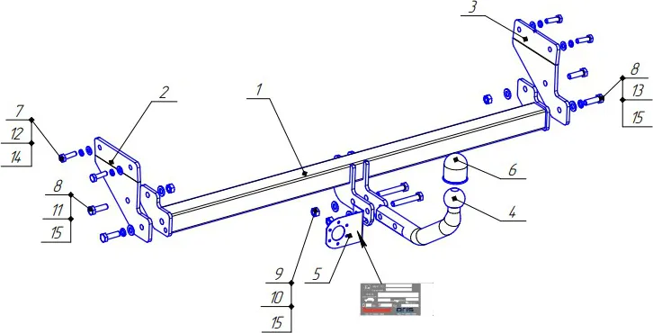 Фаркоп Oris (ранее Bosal) для Kia Soul III 2019-2025. Артикул 6766-A
