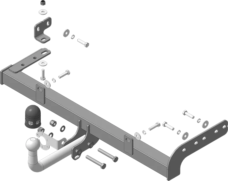 Фаркоп Мотодор для Lada Kalina II Cross (вкл. SW) 2014-2018. Оцинкованный шар. Артикул L102A Фаркоп Мотодор для Lada Kalina II Cross (вкл. SW) 2014-2018. Оцинкованный шар. Артикул L102A