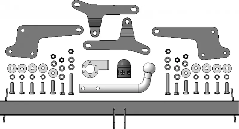 Фаркоп Мотодор для Toyota RAV-4 V 2019-2025. Оцинкованный шар. Артикул T101A Фаркоп Мотодор для Toyota RAV-4 V 2019-2025. Оцинкованный шар. Артикул T101A
