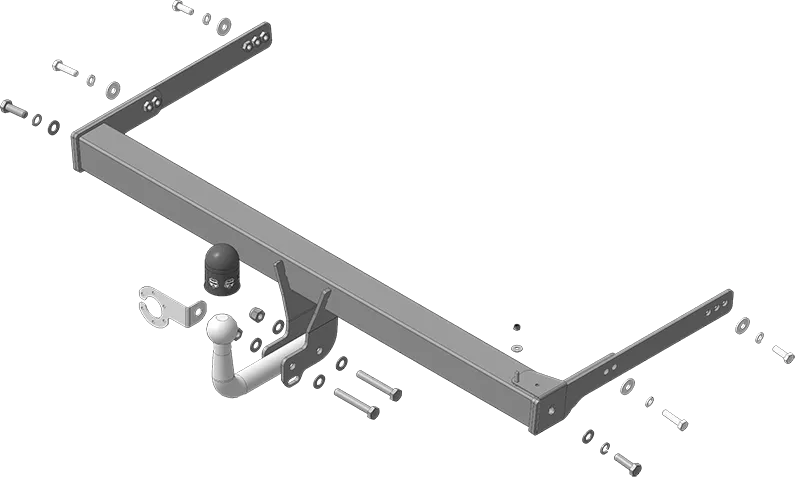 Фаркоп Мотодор для Volkswagen Tiguan I 2007-2016. Оцинкованный шар. Артикул V101A Фаркоп Мотодор для Volkswagen Tiguan I 2007-2016. Оцинкованный шар. Артикул V101A