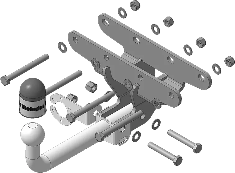 Фаркоп Мотодор для Jeep Wrangler JK 2007-2018. Артикул 95201-A