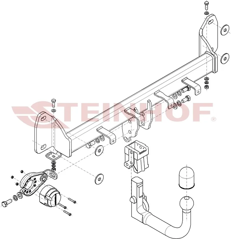 Фаркоп Steinhof для BMW X3 F25 ресталинг 2014-2017 Вертикально-съемный. Артикул B-099