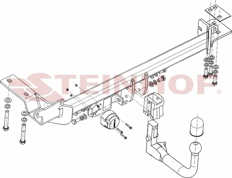 Фаркоп Steinhof для Land Rover Range Rover Evoque I 2011-2018. Быстросъемный крюк. Артикул L-113 Фаркоп Steinhof для Land Rover Range Rover Evoque I 2011-2018. Быстросъемный крюк. Артикул L-113