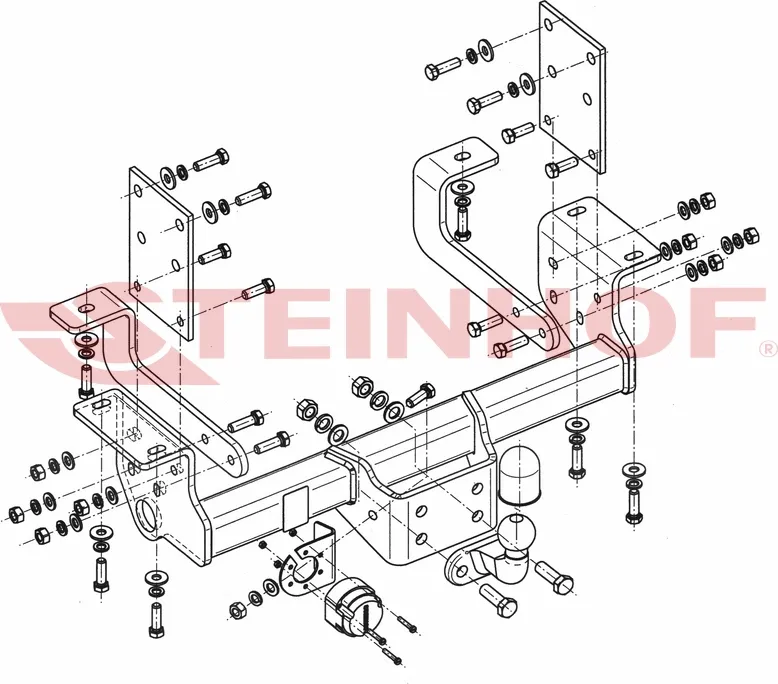 Фаркоп Steinhof для Nissan NV400 шасси двойные колеса 2010-2025. Артикул R-065 Фаркоп Steinhof для Nissan NV400 шасси двойные колеса 2010-2025. Артикул R-065