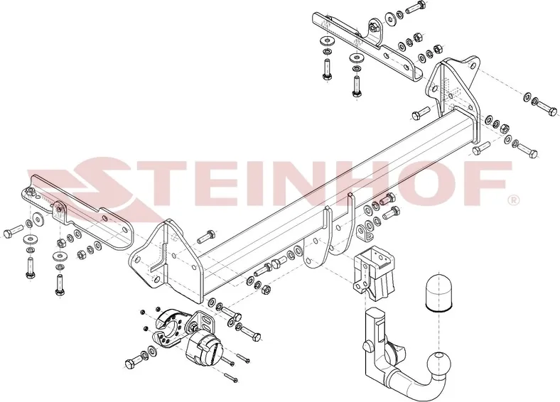 Фаркоп Steinhof для Subaru XV II 2017-2025. Артикул S-427 Фаркоп Steinhof для Subaru XV II 2017-2025. Артикул S-427