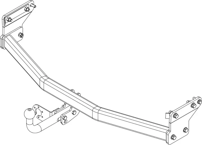 Фаркоп AvtoS для Hyundai Tucson III рестайлинг 2018-2021. Артикул HY 33