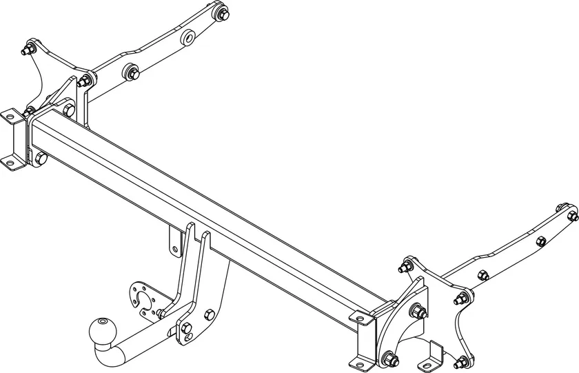 Фаркоп AvtoS для Mercedes-Benz M-Класс (ML) W164 2005-2011. Артикул MB 07