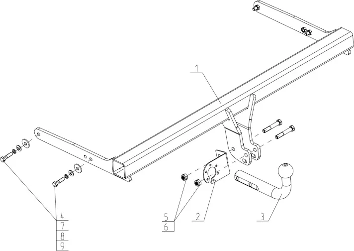 Фаркоп AvtoS для Seat Ateca 2016-2025. Артикул SK 12