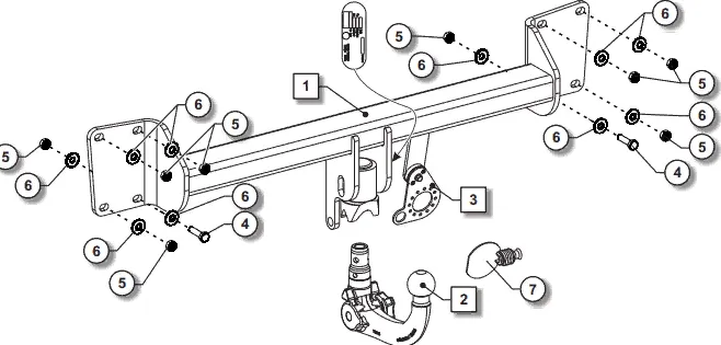 Фаркоп Oris (ранее Bosal) для Volvo XC60 II 2017-2025. Артикул 051-653