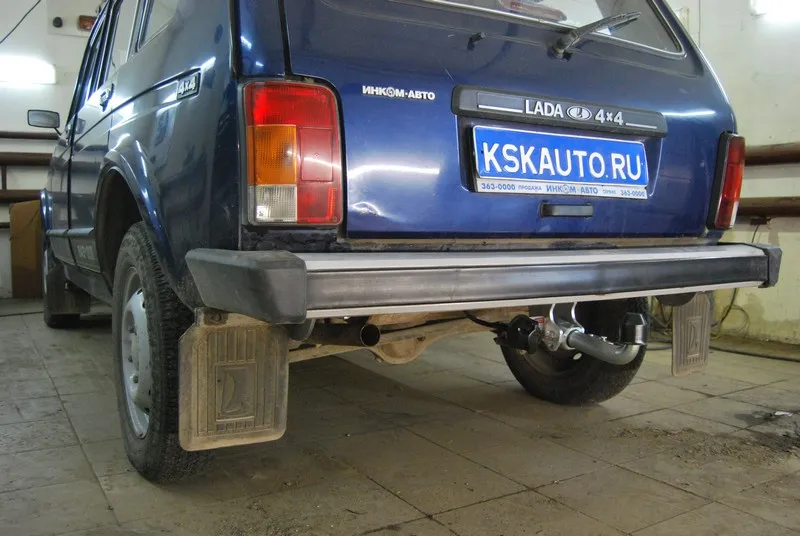 Фаркоп Galia оцинкованный для ВАЗ 2121, 21213, 21214 Нива, 4х4 1976-2014. Быстросъемный крюк. Артикул L001C