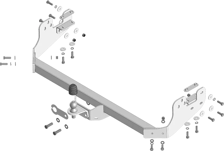 Фаркоп ZincaR оцинкованный для Changan Hunter Plus 2023-2025. Фланцевый шар. Артикул ZC103FE Фаркоп ZincaR оцинкованный для Changan Hunter Plus 2023-2025. Фланцевый шар. Артикул ZC103FE