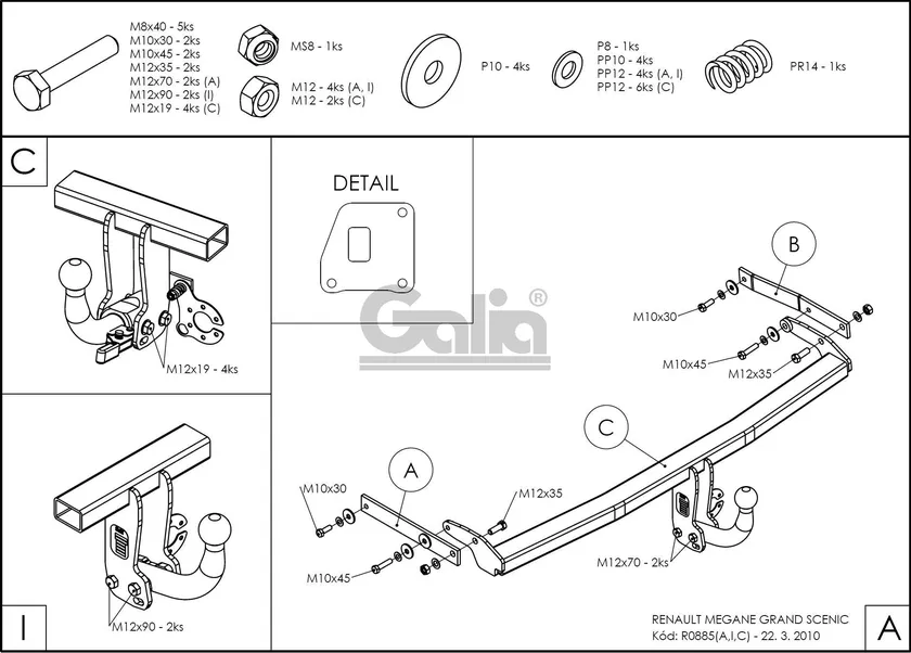 Фаркоп Galia оцинкованный для Renault Grand Scenic III 2009-2025. Артикул R088A Фаркоп Galia оцинкованный для Renault Grand Scenic III 2009-2025. Артикул R088A