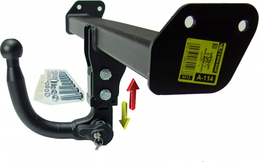 Фаркоп Steinhof для Audi A6 C8 седан, универсал (кроме Allroad) 2018-2025. Быстросъемный крюк. Артикул A-114