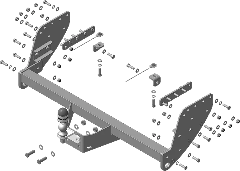 Фаркоп Мотодор оцинкованный для Mitsubishi L200 V 2015-2025. Фланцевое крепление. Артикул 91301-FE Фаркоп Мотодор оцинкованный для Mitsubishi L200 V 2015-2025. Фланцевое крепление. Артикул 91301-FE