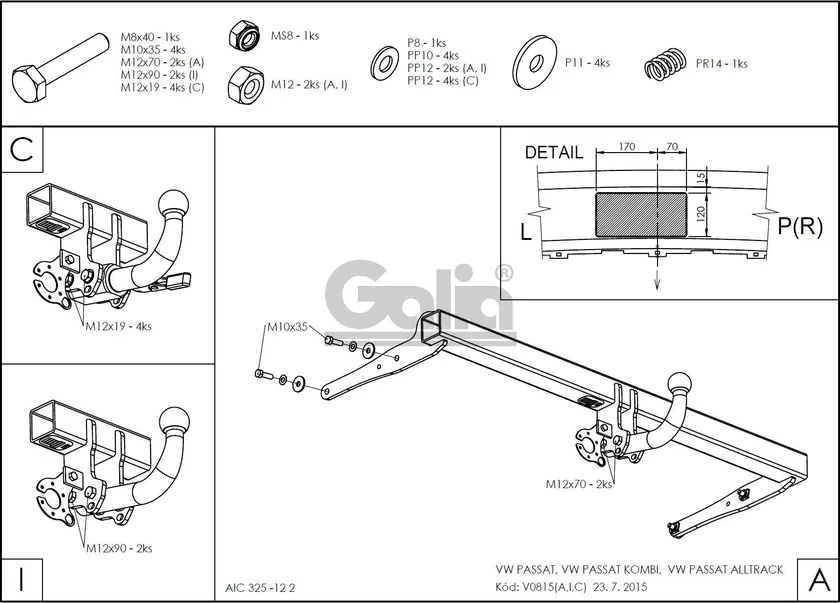 Фаркоп Galia оцинкованный для Volkswagen Passat B8 2014-2025. Артикул V081A Фаркоп Galia оцинкованный для Volkswagen Passat B8 2014-2025. Артикул V081A
