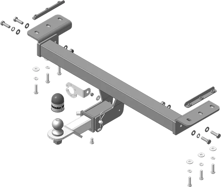 Фаркоп Мотодор под американский квадрат для Chery Tiggo 7 Pro 2020-2025. Артикул 99004-E