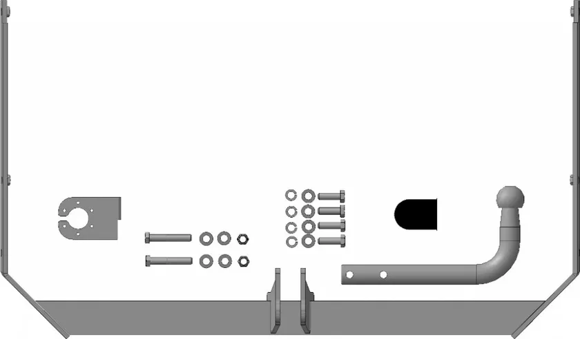 Фаркоп Мотодор для Ford Focus II седан 2004-2011. Артикул 90701-A Фаркоп Мотодор для Ford Focus II седан 2004-2011. Артикул 90701-A