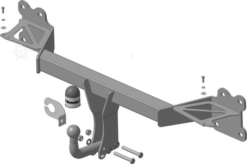 Фаркоп Мотодор для Volkswagen Touareg III (V-3.0, 2.0) 2018-2025. Артикул 92707-A Фаркоп Мотодор для Volkswagen Touareg III (V-3.0, 2.0) 2018-2025. Артикул 92707-A