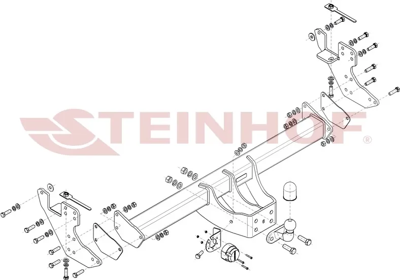 Фаркоп Steinhof для Isuzu D-Max III бампер со ступенькой 2020-2025. Артикул I-034