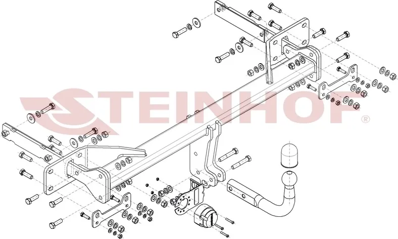 Фаркоп Steinhof для Mercedes-Benz S-Класс W222 2013-2025 (вкл. 4Matic, вкл. AMG styling). Артикул M-158 Фаркоп Steinhof для Mercedes-Benz S-Класс W222 2013-2025 (вкл. 4Matic, вкл. AMG styling). Артикул M-158