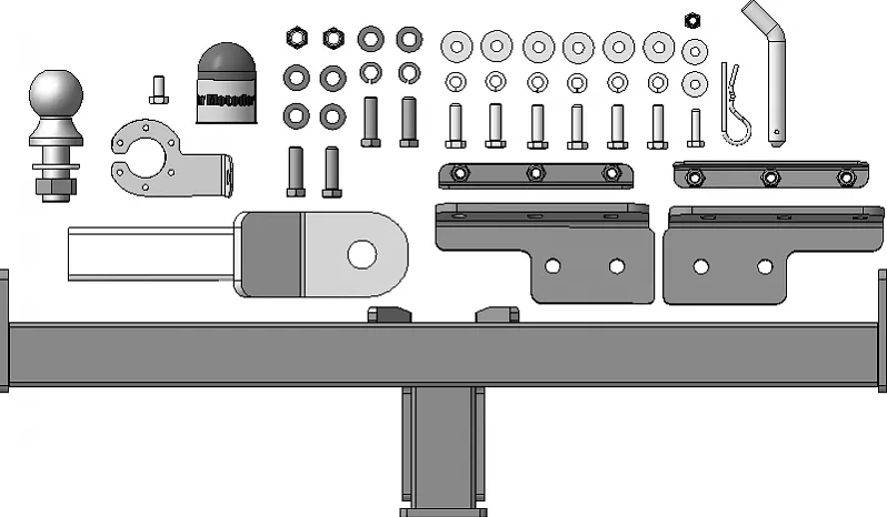 Фаркоп Мотодор под американский квадрат для Chery Tiggo 7 Pro 2020-2025. Артикул 99004-E Фаркоп Мотодор под американский квадрат для Chery Tiggo 7 Pro 2020-2025. Артикул 99004-E