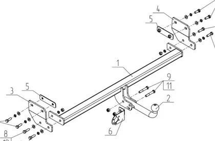 Фаркоп AvtoS для Kia Seltos 2019-2022. Артикул KI 36