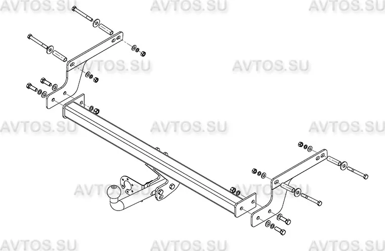 Фаркоп AvtoS для Renault Duster I до рестайлинга 2010-2015. Артикул RN 13 Фаркоп AvtoS для Renault Duster I до рестайлинга 2010-2015. Артикул RN 13