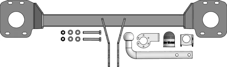 Фаркоп Мотодор (оцинк. Шар) для Geely Atlas 2024-2025. Артикул 94208-A Фаркоп Мотодор (оцинк. Шар) для Geely Atlas 2024-2025. Артикул 94208-A