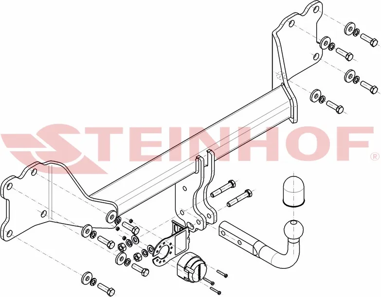 Фаркоп Steinhof для Audi Q7 II 2015-2025. Артикул A-107 Фаркоп Steinhof для Audi Q7 II 2015-2025. Артикул A-107