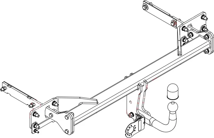 Фаркоп Steinhof для Mercedes-Benz S-Класс W222 2013-2025 (вкл. 4Matic, вкл. AMG styling). Артикул M-158