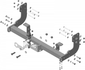Фаркоп Мотодор для Mercedes-Benz Sprinter Classic W909 (Россия) 2013-2018. Фланцевое крепление. Артикул 91202-FE