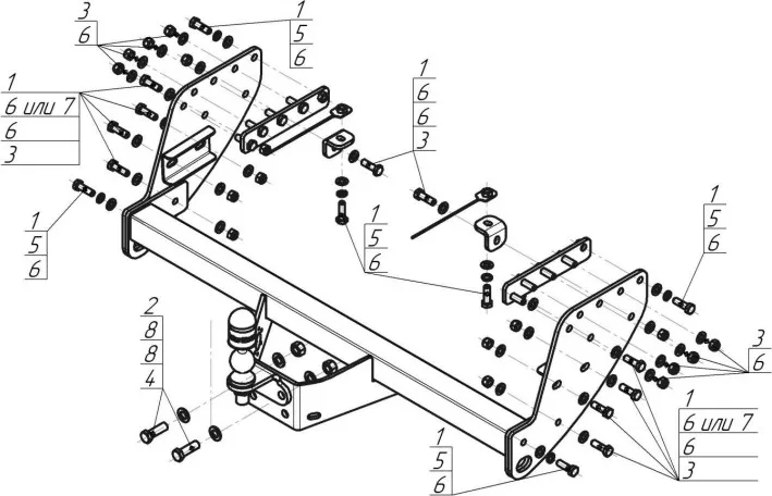 Фаркоп Мотодор оцинкованный для Fiat Fullback 2016-2020. Фланцевое крепление. Артикул 91301-FE Фаркоп Мотодор оцинкованный для Fiat Fullback 2016-2020. Фланцевое крепление. Артикул 91301-FE