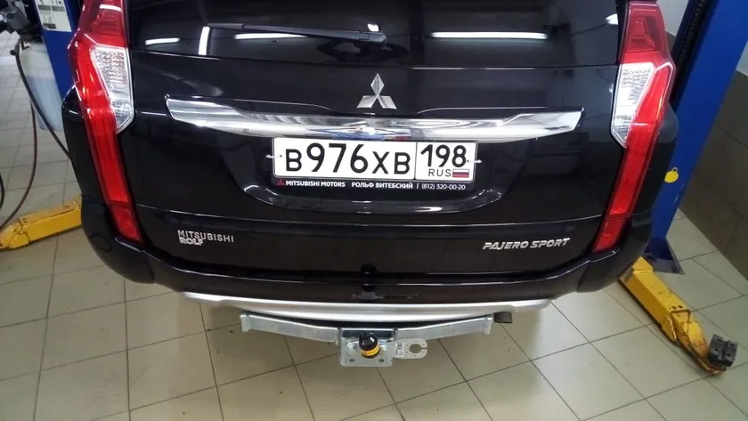 Фаркоп Мотодор оцинкованный для Mitsubishi Pajero Sport II 2008-2016. Фланцевое крепление. Артикул 91311-FE