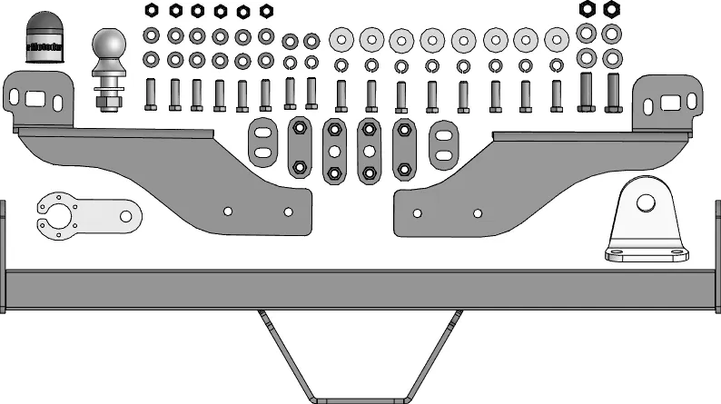 Фаркоп ZincaR оцинкованный для Jac Т9 2024-2025 оцинк. шар. Артикул 98304-FE Фаркоп ZincaR оцинкованный для Jac Т9 2024-2025 оцинк. шар. Артикул 98304-FE