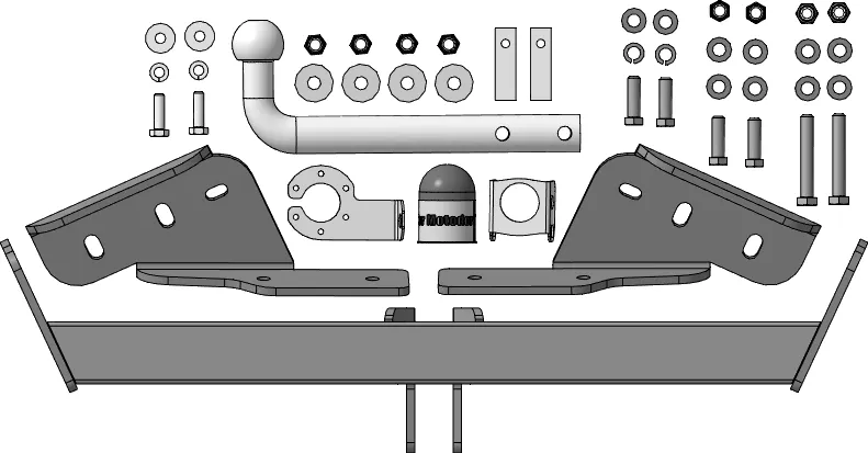 Фаркоп Мотодор для Haval F7 II 2024-2025. Артикул 93119-A Фаркоп Мотодор для Haval F7 II 2024-2025. Артикул 93119-A