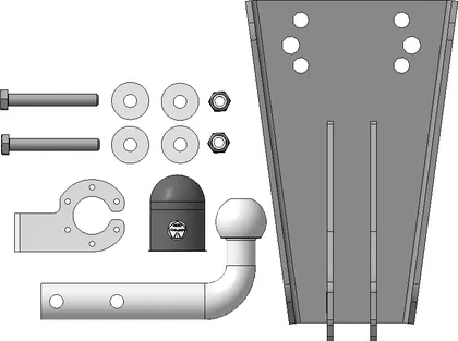 Фаркоп АвтоСтандарт оцинкованный для УАЗ 31512, 31514 1992-2003. Артикул U102A Фаркоп АвтоСтандарт оцинкованный для УАЗ 31512, 31514 1992-2003. Артикул U102A