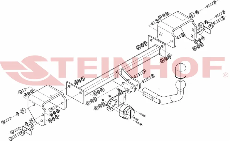 Фаркоп Steinhof для Citroen C1 2005-2014. Артикул C-008 Фаркоп Steinhof для Citroen C1 2005-2014. Артикул C-008
