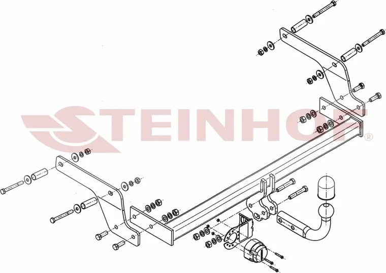 Фаркоп Steinhof для Renault Sandero II (вкл. LPG) 2013-2025. Артикул D-082 Фаркоп Steinhof для Renault Sandero II (вкл. LPG) 2013-2025. Артикул D-082