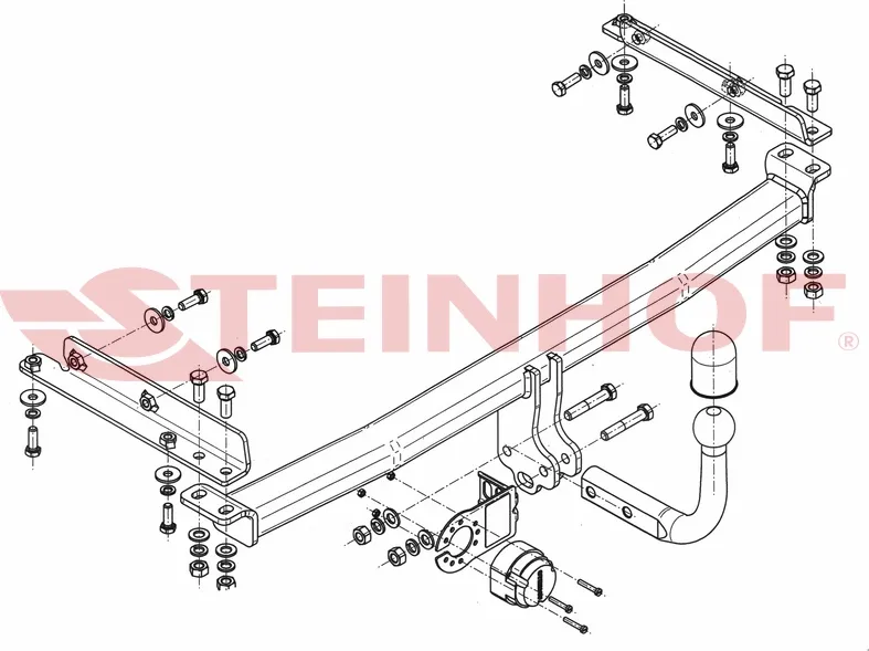 Фаркоп Steinhof для Nissan Micra K12 хетчбек 3/5 дверей (кроме Cabrio) 2003-2010. Артикул N-057 Фаркоп Steinhof для Nissan Micra K12 хетчбек 3/5 дверей (кроме Cabrio) 2003-2010. Артикул N-057