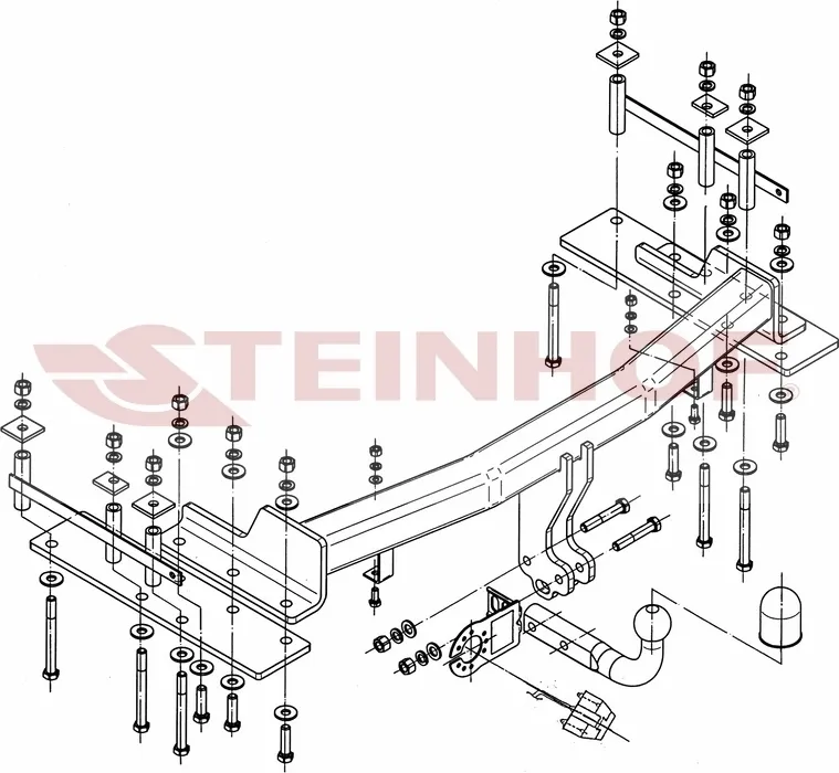 Фаркоп Steinhof для SsangYong Kyron 2005-2015. Артикул S-452 Фаркоп Steinhof для SsangYong Kyron 2005-2015. Артикул S-452