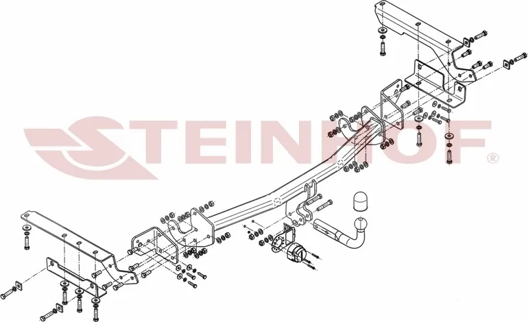 Фаркоп Steinhof для Toyota RAV4 IV 2013-2019. Артикул T-194 Фаркоп Steinhof для Toyota RAV4 IV 2013-2019. Артикул T-194